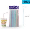 50-3000PCS Black&Colorful Drinking Straws Party Rietjes Kunststof Beverage Straw Milk Tea Kitchen Accessory Wholesale