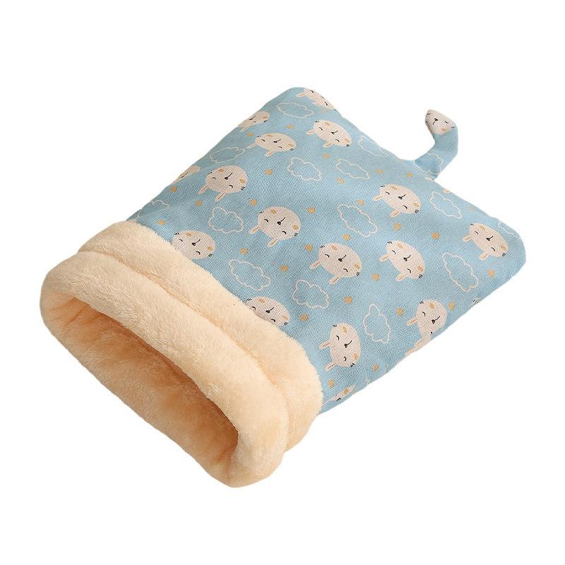 

Котовий лежак для зимового тепла та безпеки, Котовий напівзакритий лежак з отвором для зими, Котовий спальний мішок для сну, Собачий лежак, Котовий кролячий лежак L