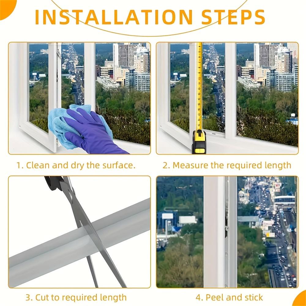 Self-Adhesive Weather Stripping for Windows & Doors - Windproof, Dustproof, Rain Barrier & Noise Reduction Sealant Tape