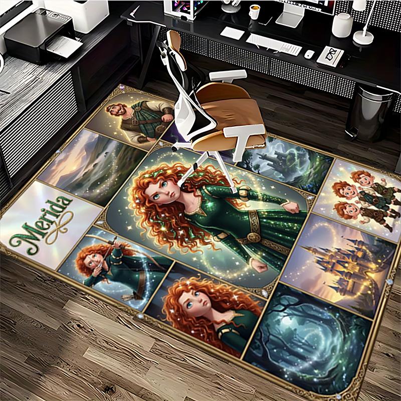1pc Meridas Fantasy Journey Carpet Rug for Bedroom Living Room Decor Sofa Home Game Area Rug Non-slip Floor Mat. D722017