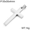 Titanium Steel Simple Cross Necklace Pendant, Stainless Steel Jewelry