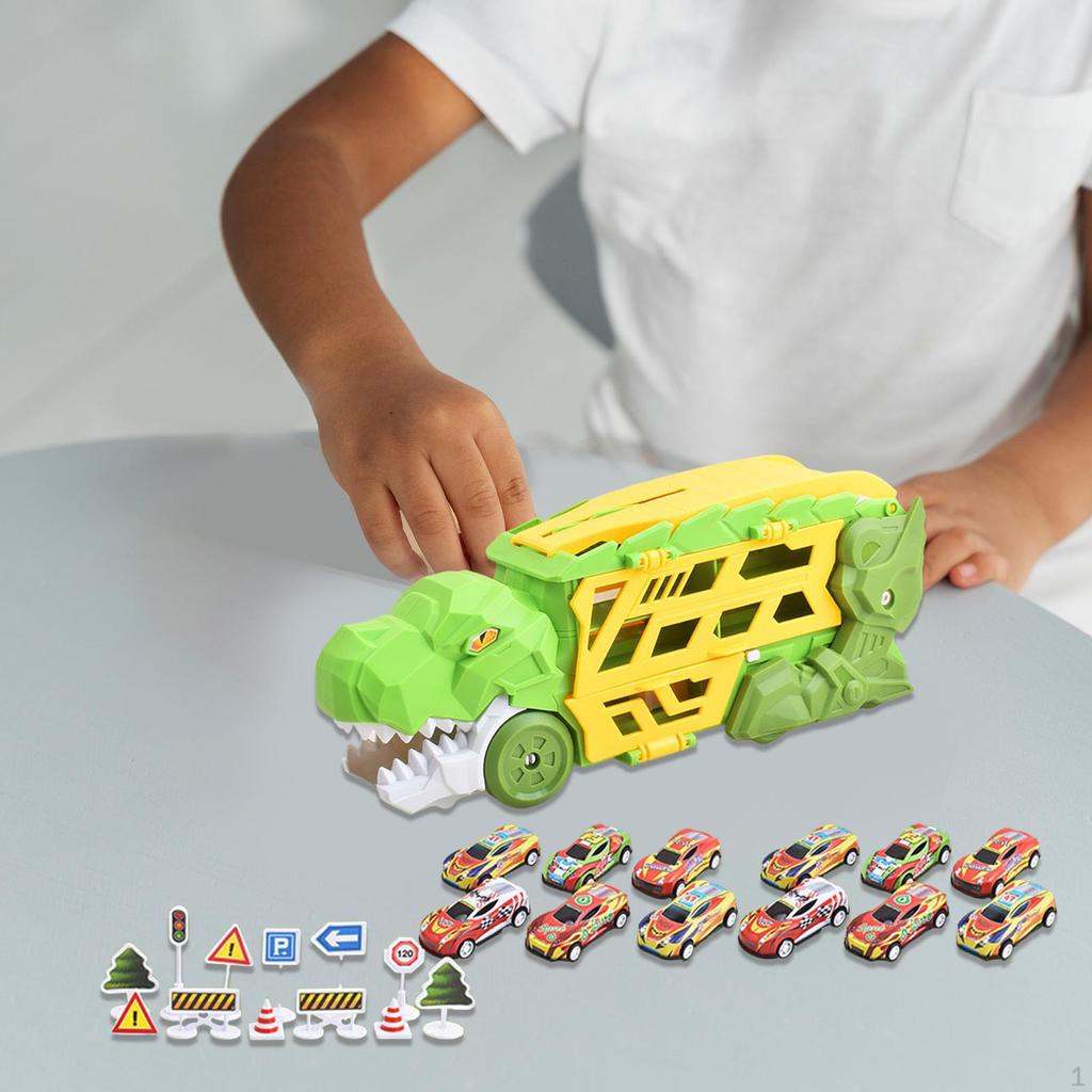 Dinosauří náklaďák s autíčky, hračka, zábavná auta, sada pro děti od 3 let