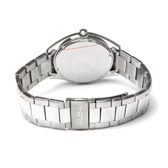 SEIKO ALBA Mens Wristwatch AQ5143X1 Stainless Business Analog Date Calendar Men Silver Gray Japanese Movement Quartz Simple Bracelet
