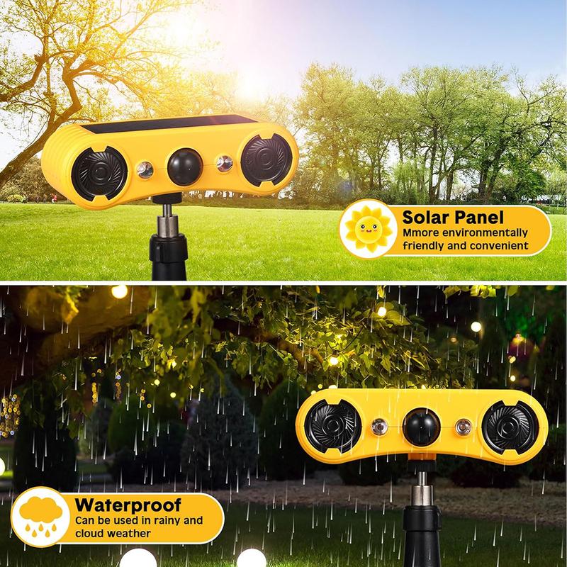 Outdoor Waterproof Solar Motion Alarm Detector Infrared Detector 130dB 13 Sound Siren Alarm Lights, Security Alarm Sensor