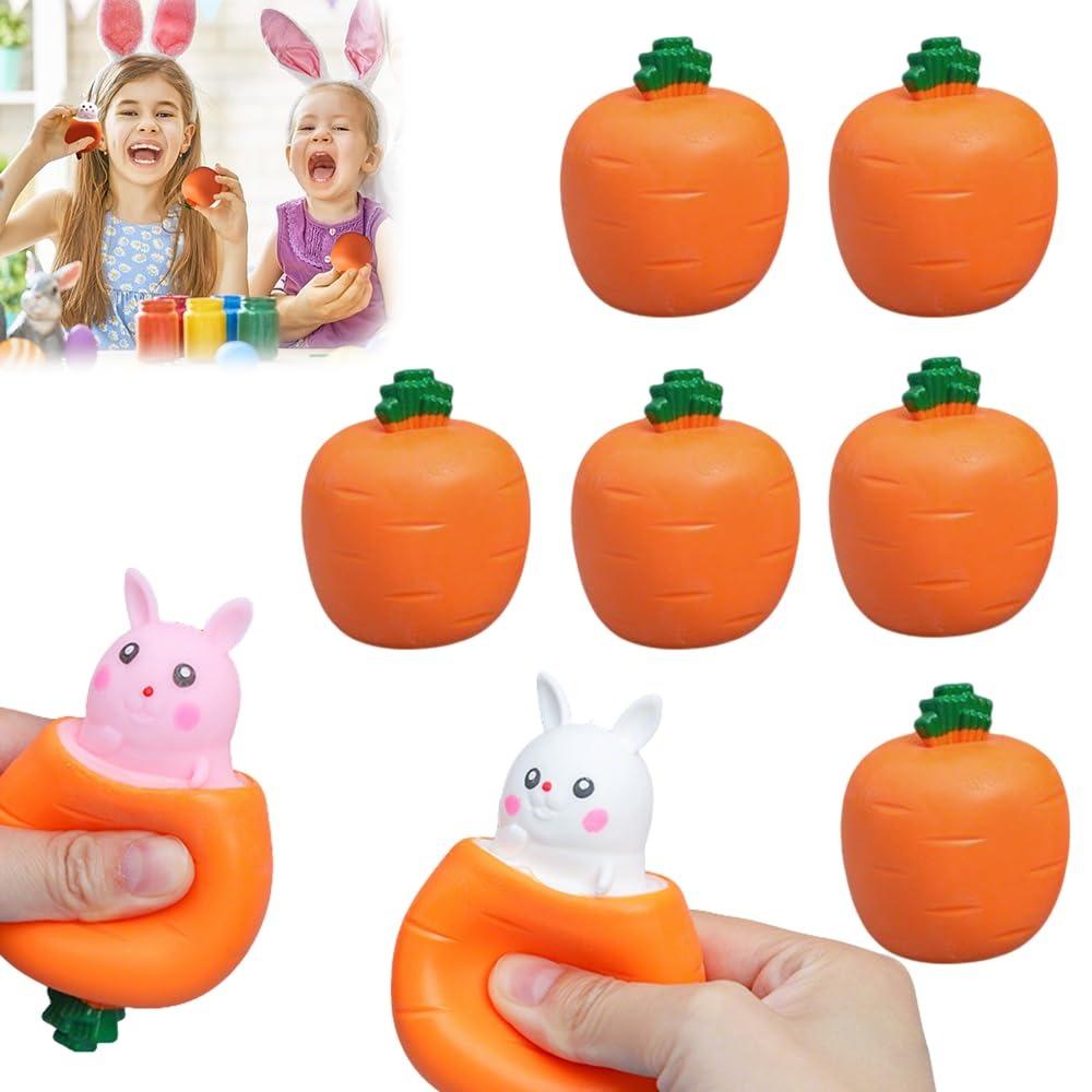 Carrot Rabbit Squeeze Toys Basket Stuffers Fidget Decompression Sensory Toy  Gift