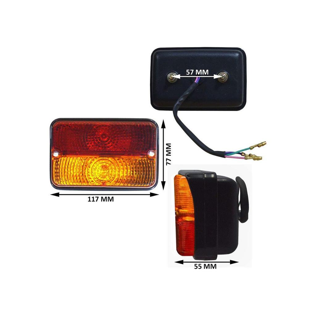 APSMOTIV Blinker Front Side Indicator Lamp & Tail Lights Set with Bulb For Massey Ferguson Deutz Fahr Tractor 1673840M91 1673841M91 1678580M91