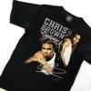 Vintage Chris Brown Unterschrift Baumwolle Schwarz S-234XL Herren Damen T-Shirt Nachdruck