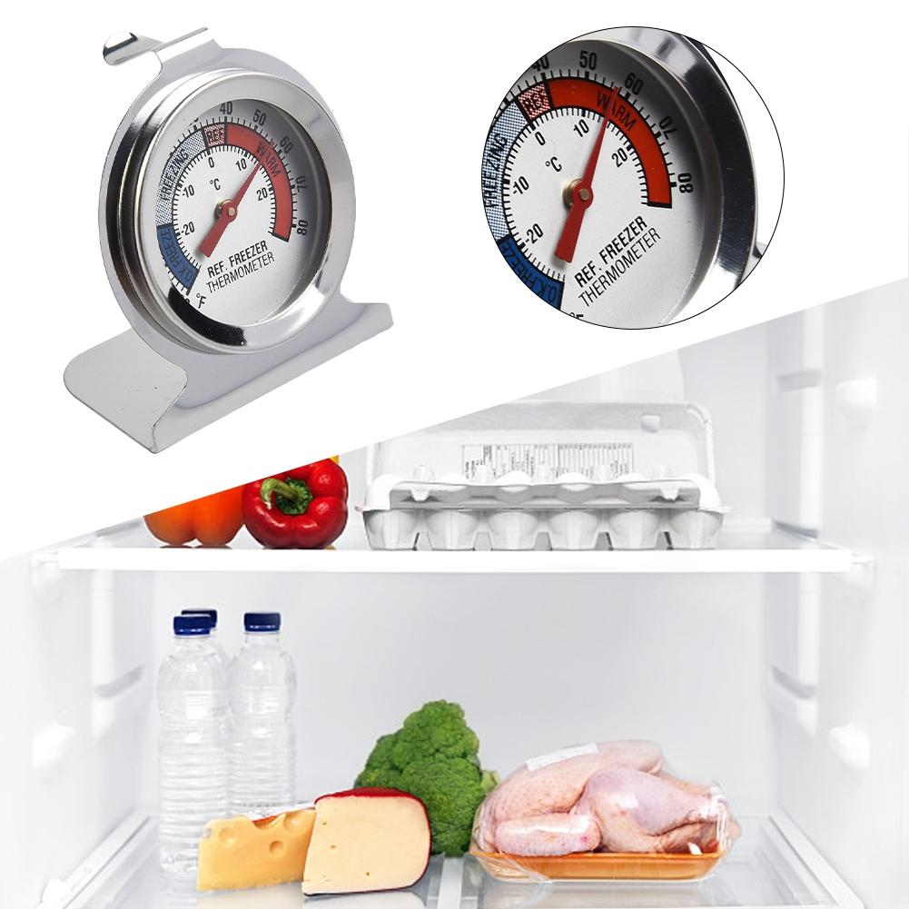 Stainless Steel Fridge Dial Thermometer High Accuracy No Batteries