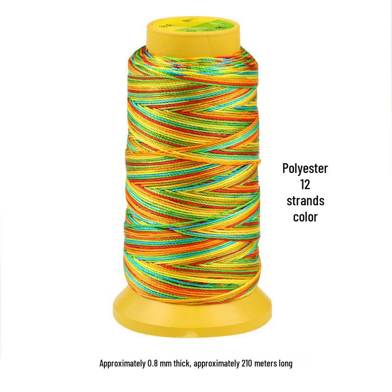 Colored Polyester Thread for DIY Beading and Weaving
