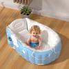 Foldable PVC Baby Bath Tub for 0-8 Years Old Kids Portable Indoor Outdoor Bathtub with Seat for Newborn to Toddler