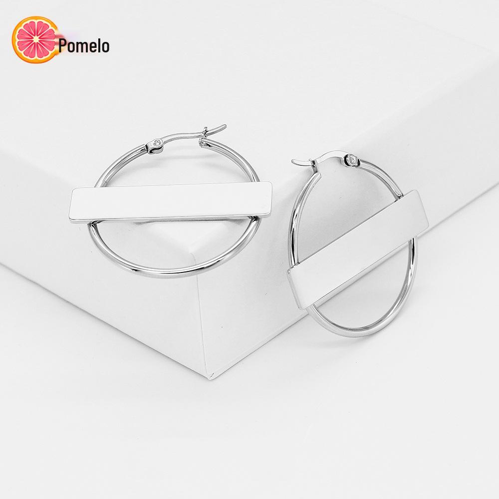 Stainless Steel Personalized Name Engraved Earrings - Perfect Gift for Christmas or Mother's Day