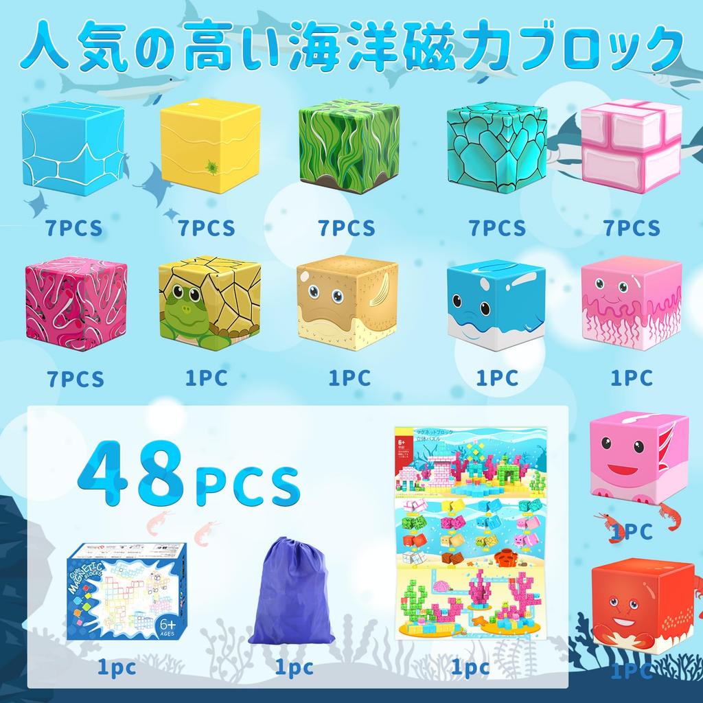 HIWO Magnetic Journey to Sea Large Magnetic Building Magnetic Magnetic Magnetic 6 Years Birthday Educational Elementary School Kindergarten Graduation