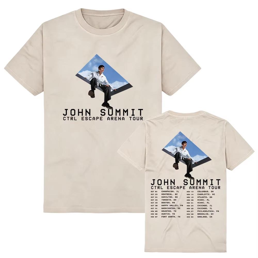 CTRL ESCAPE Tour 2026 Tee Singer JOHN SUMMIT Graphic T-shirt Unisex Streetwear Summer Cotton Soft Trendy Tshirt