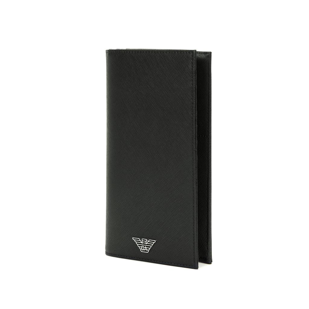 EMPORIO ARMANI Recycled Leather Wallet Large Men's Black Y4R605-Y138E-81072