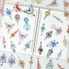 50 Colorful Jewelry PET Stickers European Style Handbook Decoration Retro DIY Handbook Decoration Material Stickers