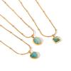 Blue Cat's Eye Stone Necklace for Women, Niche Design, Premium Stainless Steel Pendant, Ins Style Titanium Steel Necklace