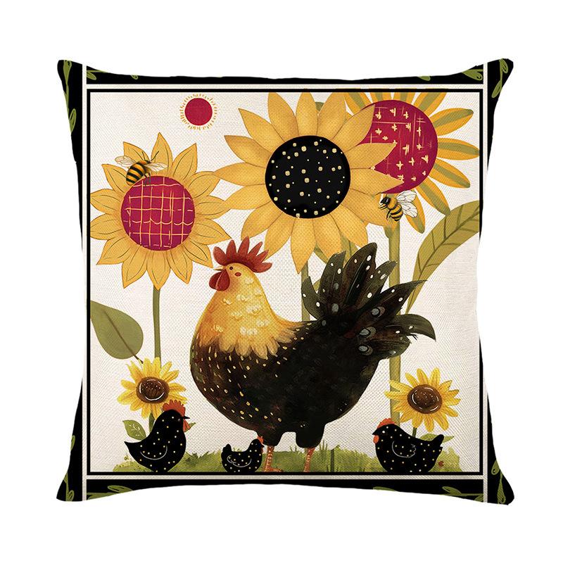 Pillow Cover Cute Animal Print Home Decor Cushion Cover Flower Bedroom Pillow Cover