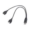 USB 2.0 Male To Double USB Female Y Splitter Cable Power Cord for Laptop Tablet Smartphones Data Transfer and Power