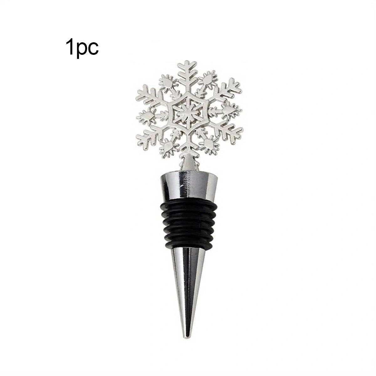 

1 шт./2 шт./3 шт. Изысканная пробка для вина в виде снежинки - Сохраняет свежесть вина, Креативный рождественский подарок, Украшение для вечеринки, Прочная