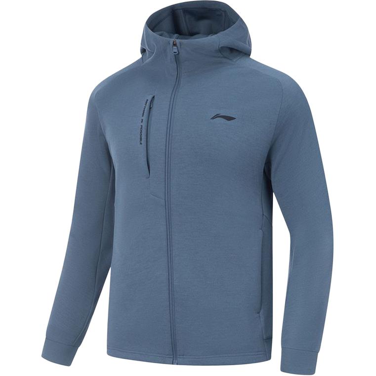 

Li Ning Спортивный Повседневный Простой Однотонный Худи на Молнии Удобная Универсальная Куртка Мужские куртки AWDVD39-3 M