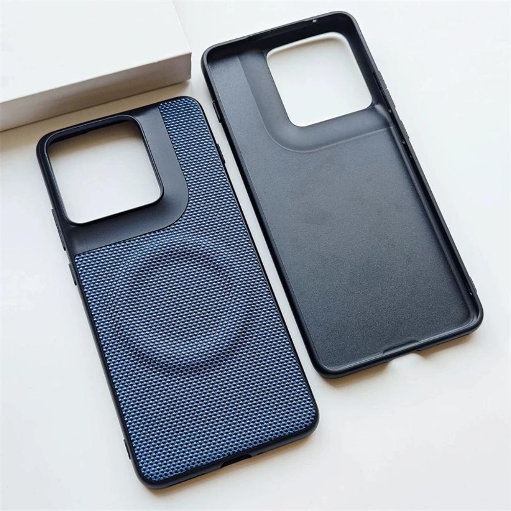 Business Sle Technology Woven Leather Magnetic Case for Motorola Signature Edge70 Ultra Fusion for Magsafe Charge Protect Cover