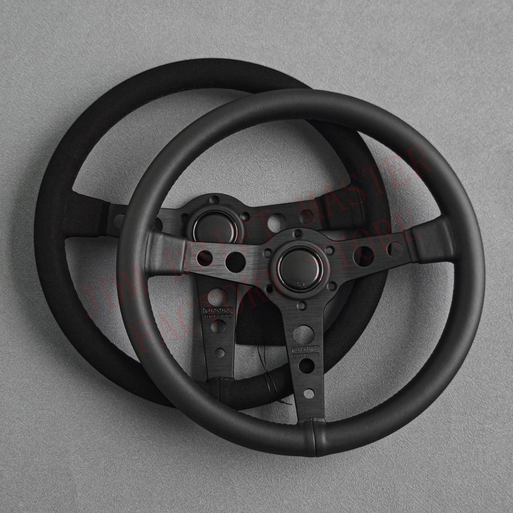 JDM Prototipo Black Edition Suede Leather Steering Wheel 350mm Car Sim Racing Sport Steering Wheel Auto Accessories