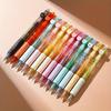 6/12 Colors Glitter Thermo-Erasable Gel Pens Retractable Push-Type Quick-Dry Smooth Writing 0.5mm Black & Assorted Ink
