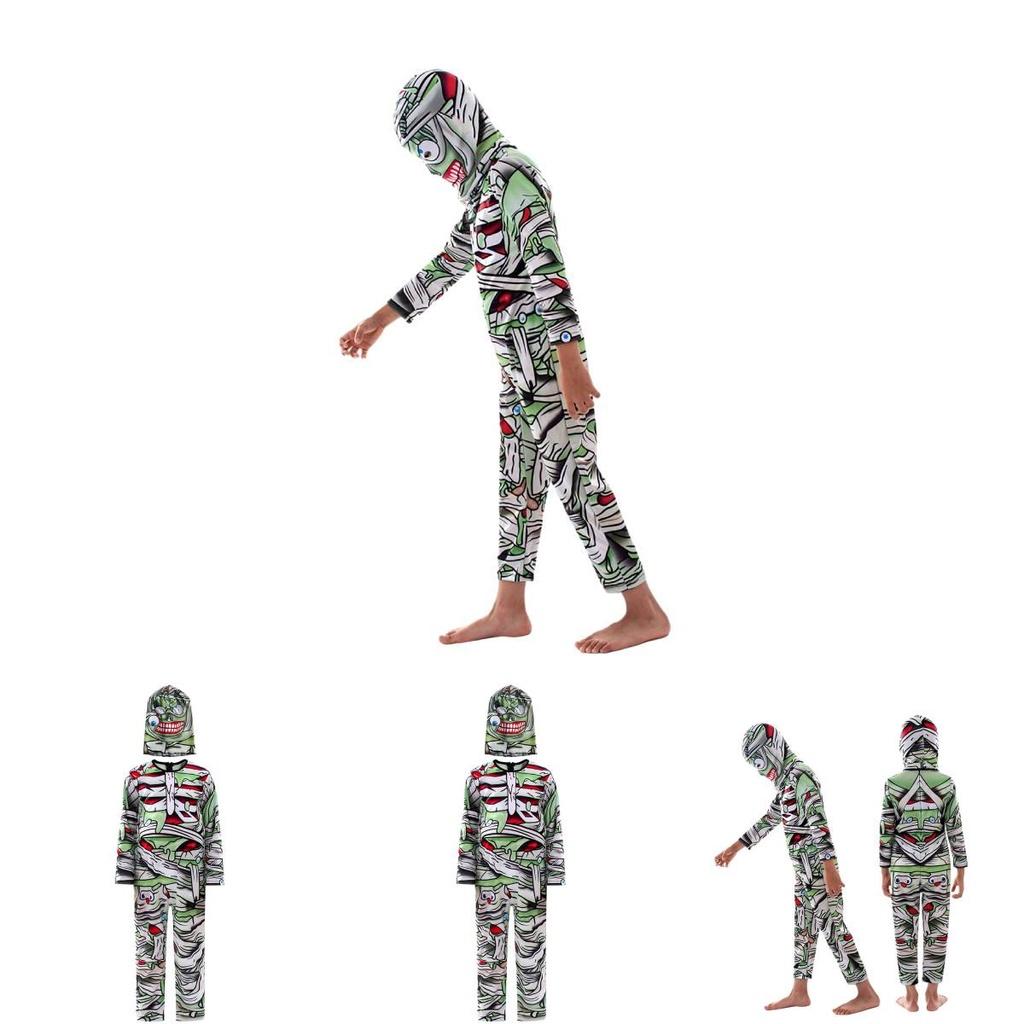 New Halloween Mummy Cosplay Costume For Children Thrilling All-in-one Outfit!