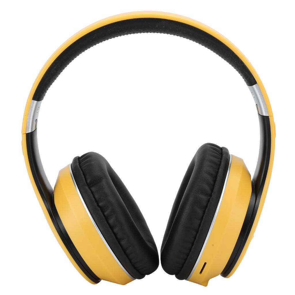 Headmounted Wireless Bluetooth Headset Foldable Stereo Sport Earphone Support Radio Mode(yellow )