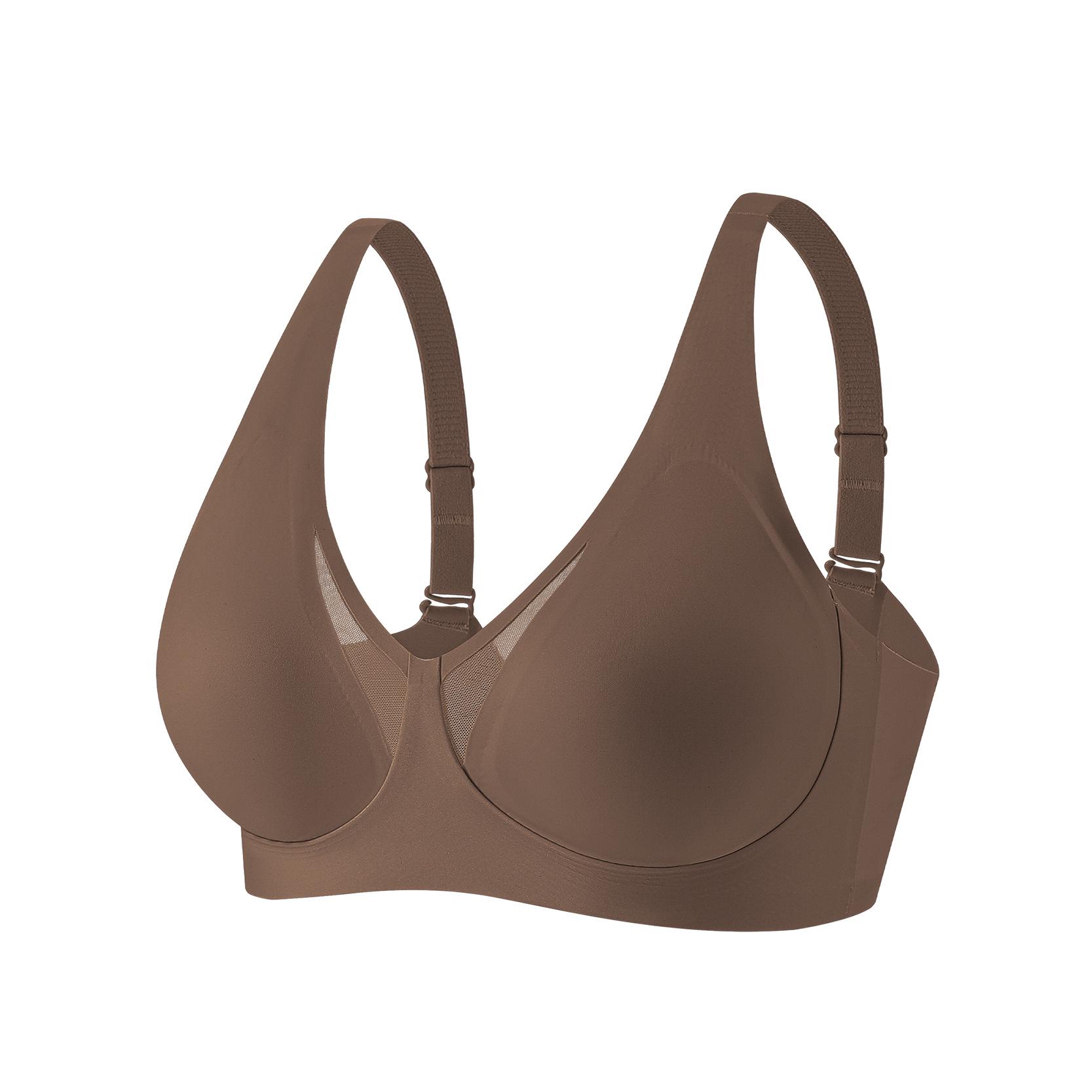 

Бесшовный латексный бюстгальтер Push Up с внутренней чашкой: Удобный, без косточек, подчеркивает грудь. M