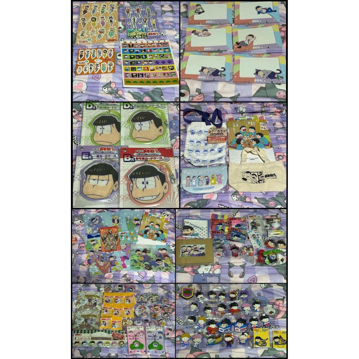 Used Osomatsu-san can badge rubber strap clear file etc.