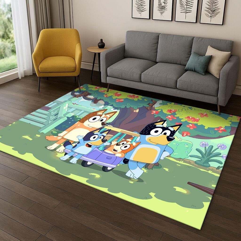 Classic B-Blueys Cartoon Dog Carpet Rug for Bedroom Living Room Sofa Home Decor,kids Play Game Area Rug Non-slip Floor Mat Gift