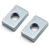NUTW-49883 50pcs Square Nut M3 M4 M5 M6 M8 Rectangular Nuts GB39 Aluminum Profile Accessory Slider Block Thin Carbon Steel Countersunk Nut - (Size: