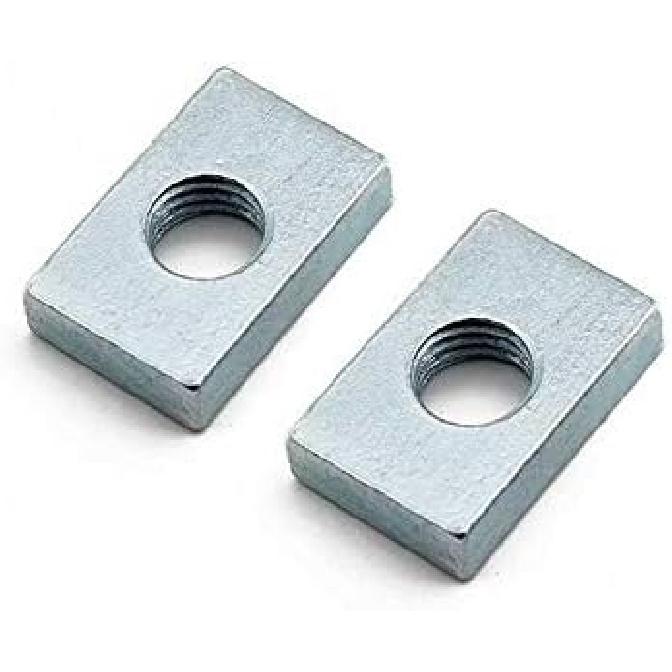 NUTW-49883 50pcs Square Nut M3 M4 M5 M6 M8 Rectangular Nuts GB39 Aluminum Profile Accessory Slider Block Thin Carbon Steel Countersunk Nut - (Size: