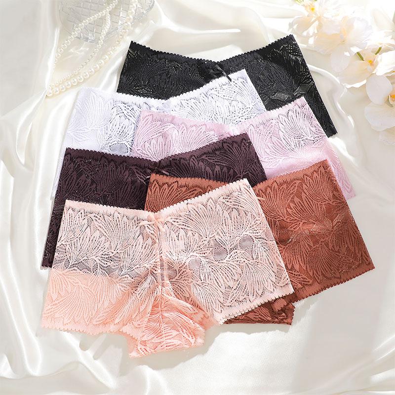 FINETOO 1Pcs Sexy Lace Panties for Women Floral Hollow Out Cheekie Style Sexy Underwear Female Intimates Lingerie Finetoo Design Panties