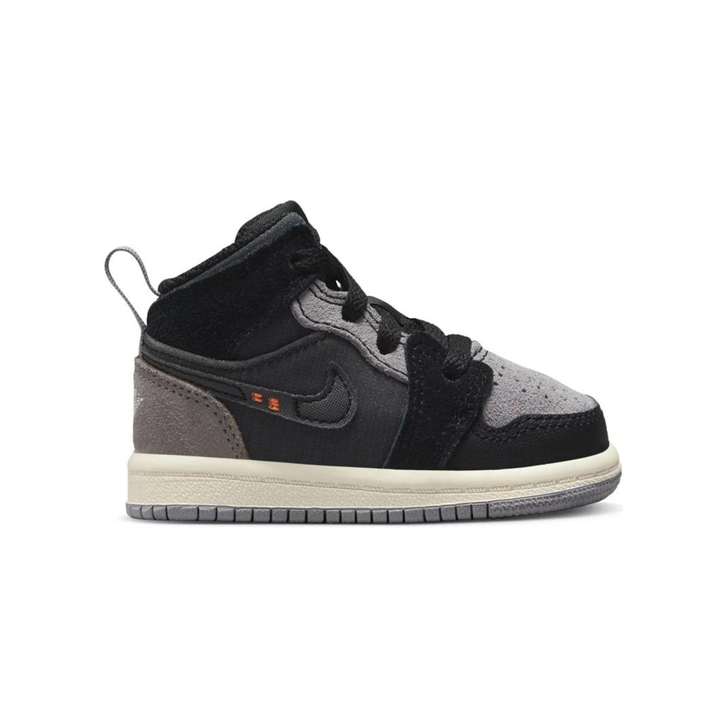 Air Jordan 1 Mid SE Craft TD Inside Out - Black Baby Sneakers Light-Graphite Sail Cement-Grey DV0437-001