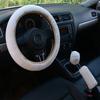 3pcs/Set Warm Faux Wool Steering Wheel Cover Fur Fluffy Thick Auto Car Steering Wheel Plush Cover Soft Wool Decoration Car