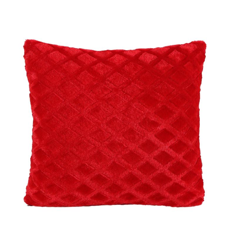 1Pc Plush Thick Lattice Pattern Sofa Pillowcase Soft Cushion Covers 43x43CM Couch Pillow