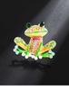 Ctue Rhinestone Frog Brooches for Women Luxury Lovely Vivid Animal Alloy Brooch Pin Trendy Men Suit Coat Gifts