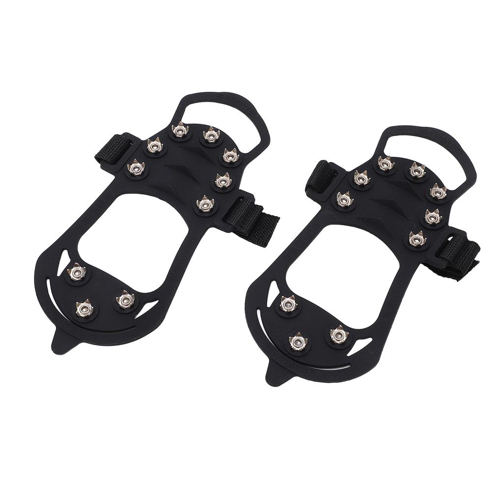 2pcs set 10 Tooth Crampons Shoe Cover Rustproof Durable Mountaineering Ice Snow GripperXL Size