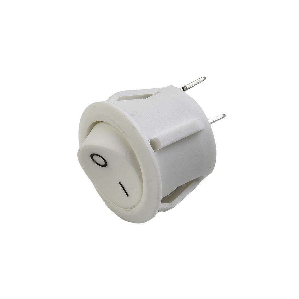 Rocker Switches ON-OFF Round Snap-In Terminal White