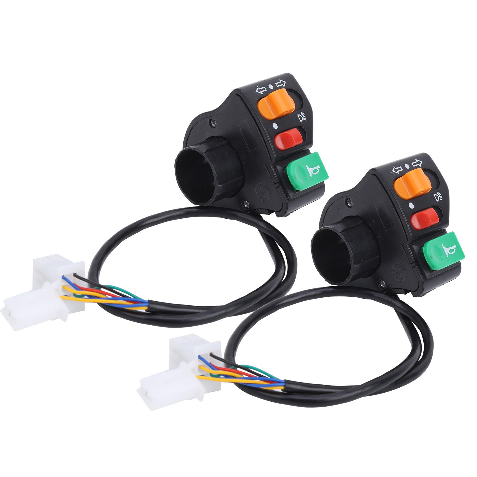 

2Pcs Electric Bicycles Scooters Universal 3in1 Lights Turn Signals and Horn Switches