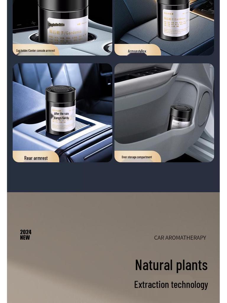 Gardenia Car Air Freshener: 2024 Long-Lasting Solid Perfume Ornament for Car Interiors