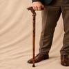 Hand Carved Panther Walking Stick Wooden Jaguar Head Cane Ergonomic Walking Aid Handmade Gift for Men Decorative Staff