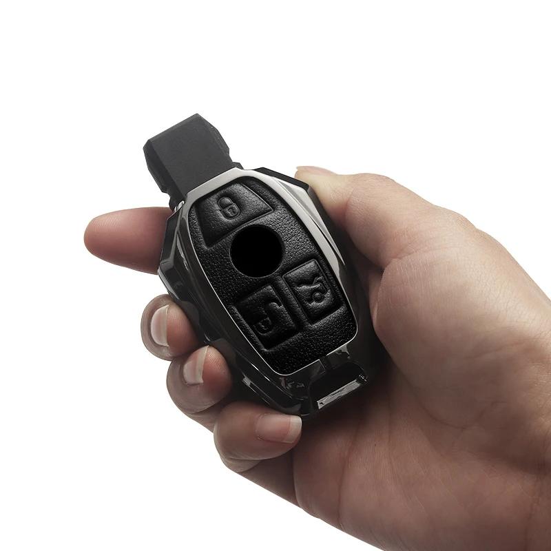 Styling Mouldings Alloy Car Key Case Cover Shell Fob For Mercedes Benz A B C E S G Class W204 W205 W212 W213 W176 W177 GLC CLA A