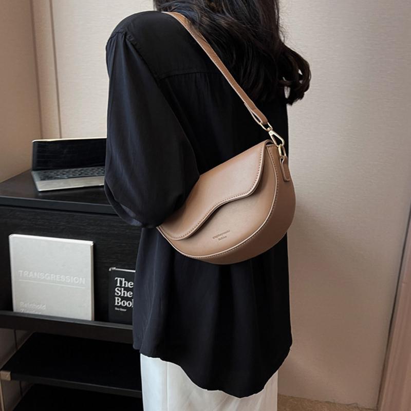 Geantă de umăr de damă ocazională din piele PU Geantă de damă cu clapetă Geantă de șa Geantă de mână retro cu 2 bretele