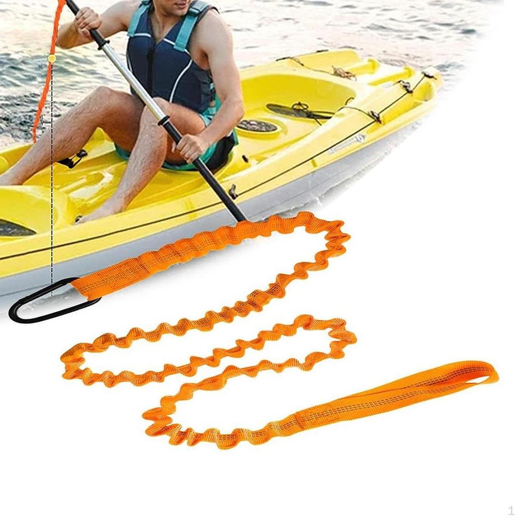 Kayak Paddle Leash Retractable Bungee Cord Fishing Pole Tether Secure Lanyard Rope for SUP