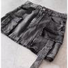 Harajuku Multiple Pockets Denim Skirt Vintage Goth Black Y2k Mini Skirt Fashion Womens Casual Versatile Sexy Streetwear