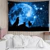 Under The Moon Wolf Pack Printed Tapestry Hippie Wall Hanging Cloth Bohemian Mandala Home Decoration Ideal Unique Gift Creativit