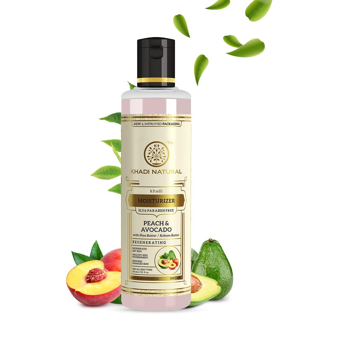 

KHADI NATURAL Peach and Avocado Herbal Moisturizer With Shea/Kokum Butter, 210ml
